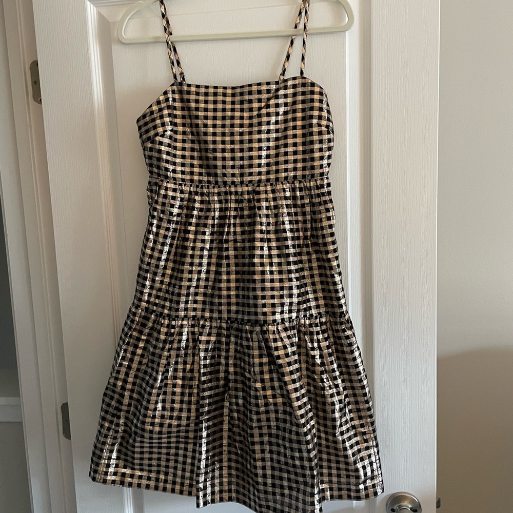 Black and gold JCrew dress